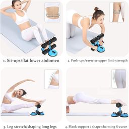 siarth Upgraded Double Suction Cups Sit Up Bar,Portable Sit-Up Assistant Device,Fixed Foot Abdominal Muscle Trainer Device, Portable Sit Up Bar with Foam Padded for Floor, Abs Home Workout(Black) image 3