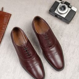 LOUIS STITCH Men Perforated Premium Leather Formal Oxfords Shoes-picture-38