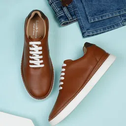 LOUIS STITCH Men Tan Dotted Casual Sneakers-image-78