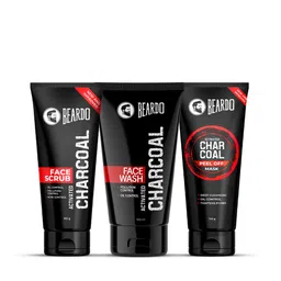 BEARDO Set of Charcoal Face Wash 100 ml + Face Scrub 100 g + Peel Off Mask 100 g-48