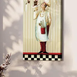 Art Street Cream & Beige Chef's Masterpiece LE GATEAU Canvas Painting Wall Art-image-65