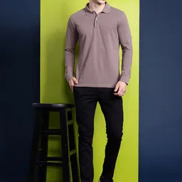 Hancock Men Polo Collar Pure Cotton Bio Finish T-shirt-image-33