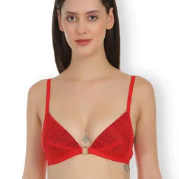 SELFCARE Abstract Self Design Half Coverage Lightly Padded Plunge Bra with All Day Comfort-42