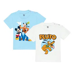 Wear Your Mind Infant Boys Pack Of 2 Mickey Mouse & Friends Printed T-shirts-picture-14