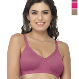 College Girl Cg1304 Pack Of 3 Cotton Full Coverage Lightly Padded Minimizer Bra-picture-20