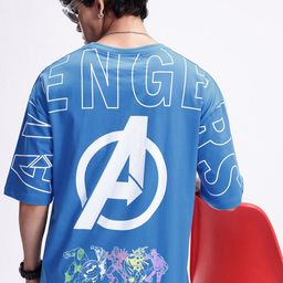 Kook N Keech Marvel Avengers Printed Drop-Shoulder Sleeves Pure Cotton Relaxed Fit T-shirt-image-28