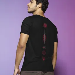 Bewakoof Men Black House Of The Dragon Iconic Graphic Back Print T-shirt-image-16