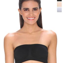 ComfyStyle Pack Of 3 Wire Free Non Padded Stretchable Bra- P3_TUBE_BEI_BLA_WHI_28-Multi-21