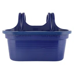 Kuber Industries Blue Textured Double Hook Plant Container Pots-image-91