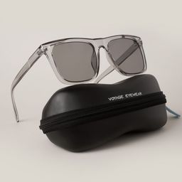Voyage Unisex Grey Lens & White Wayfarer Sunglasses with UV Protected Lens-55