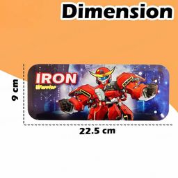 YK Iron Robots Self Design Double Layer Transformers Theme Pen Cases Stationery image 2