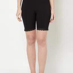 Espresso Women Black Solid Lounge Shorts ESP-4012-picture-32