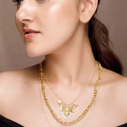 TOKYO TALKIES X rubans FASHION ACCESSORIES Gold-Toned Gold-Plated Handcrafted Necklace-34