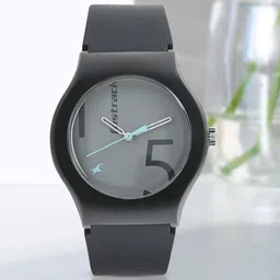 Fastrack Unisex Grey Dial & Black Straps Analogue Watch 9915PP56-21