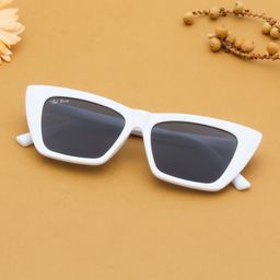 Ted Smith Women Grey Lens & White Cateye Sunglasses with UV Protected Lens-image-66