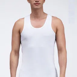 AMUL COMFY Pack Of 5 Cotton Undershirt Vests AC-PLVESTWHTRN-WHT-S-5PC-image-99