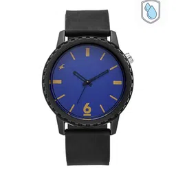 Fastrack Unisex Blue Dial & Black Straps Analogue Watch 38039PP11W-73