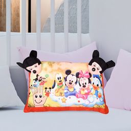 Kuber Industries Set of 2 Disney Mickey & Friends Printed Rectangular Velvet Pillows-36