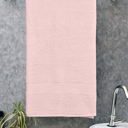 BOMBAY DYEING Pink Solid Cotton 450 GSM Tulip Bath Towel-image-100