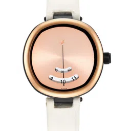 Fastrack Women Rose Gold-Toned Dial & White Straps Analogue Watch 6253PF01-picture-10