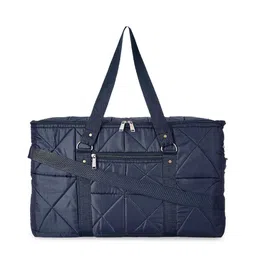 Kuber Industries Unisex Blue Solid Parachute Foldable Duffle Bag/Bag Packs With Handle For Traveling-38