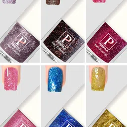 PERPAA Set Of 6 Glitter Light Flashing Sparkly Gel Nail Polish - 5ml Each-12