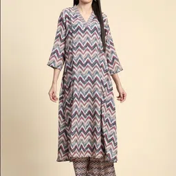 BAESD Women V-Neck Kurta with Palazzos-15