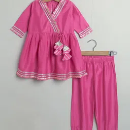 The Magic Wand Girls Pink Gotta Patti Kurti with Salwar-picture-54