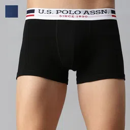 U.S. Polo Assn. Men Multi Solid Pack of 2 Cotton Trunks I641-BZ0-P2-52