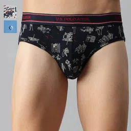 U.S. Polo Assn. Men Multi Solid Cotton Briefs Pack of 3 I615-WGN-P3-29