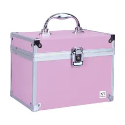 NFI Essentials Makeup Bag Cosmetic Box Bridal Makeup Organizer Vanity Case for Women (L)-picture-29