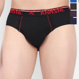 KANSAL Pack Of 5 Mid-Rise Seamless Cotton Mid-Rise  Briefs 6-CUT_1062_P5-52