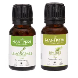 The Mani Pedi Essentials Set Of 2 Grey Lemongrass & Tea tree Aroma Oil Diffusers 15 ml-88