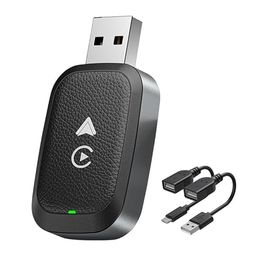 WeFly Wireless Car Play Adapter & Android Auto| 2 in 1 Carplay Adapter Convert Wired to Wireless for Cars with Extension Cable USB & Type C image 1
