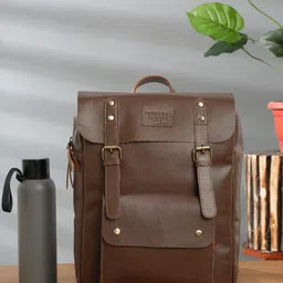 Teakwood Leathers Unisex Leather Backpack-31
