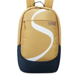 Skybags Unisex Yellow & Navy Blue Solid Backpack-24