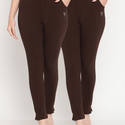 TAG 7 Pack of 2 Brown Ankle-Length Leggings-image-61