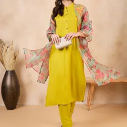 InWeave Floral Printed Organza Dupatta-picture-19