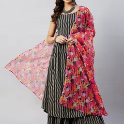 InWeave Floral Printed Organza Dupatta-picture-41