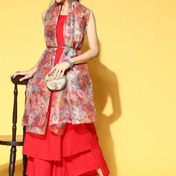 InWeave Empire Kurta with Palazzos & With Dupatta image 4