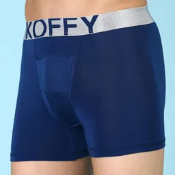 KOFFY Front Open 4 Way Stretch Cotton Lycra Trunks  KOF_KI25_LTK_ESTBU_1PC image 4