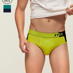XYXX Men Pack Of 2 Colourblocked Basic Briefs XYBRF2PCKN167-picture-17