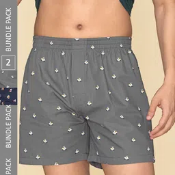 XYXX Men Printed Pack Of 2 Combed Cotton Splash Boxer XYBOX2PCKN327-57