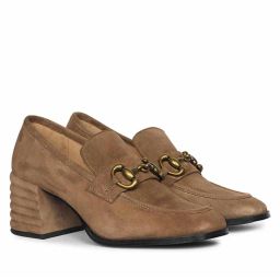 Saint G Womens Taupe Suede Leather Loafers-picture-22
