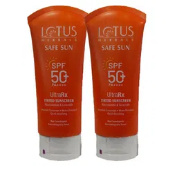 Lotus Herbals Set Of 2 Safe Sun UltraRx Matte TintedSunscreen SPF 50 PA++++ - 50 g Each-13