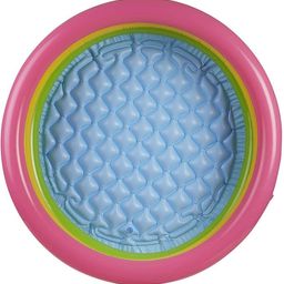 generic J S Inflatable Baby Pool with Soft Bottom, 86 cm x 25 cm, Rainbow Colours, with Air Pump image 3