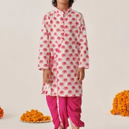pspeaches Boys Printed Regular Kurta with Dhoti Pants-52
