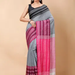 Ruuprekha Woven Design Ethnic Motifs Khadi Cotton Saree-image-34