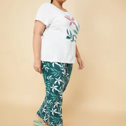 max Plus Size Round Neck Short Sleeves Printed Night suit-picture-7