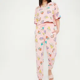 max Snow White Printed Pure Cotton Night suit-image-87